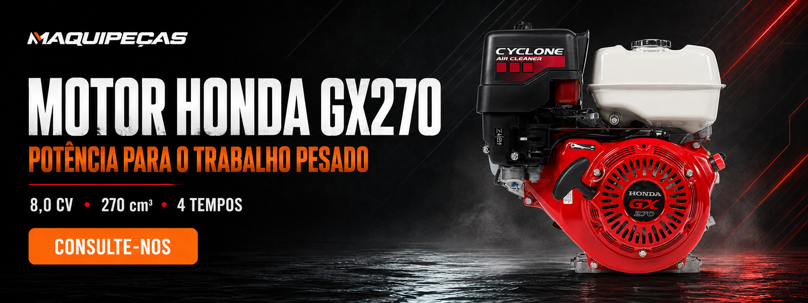 Banner do motor Honda GX270